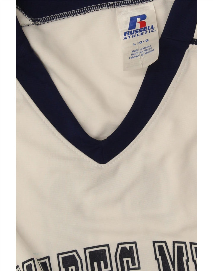 Russell atletski muški grafički prsluk Veliki bijeli poliester u boji