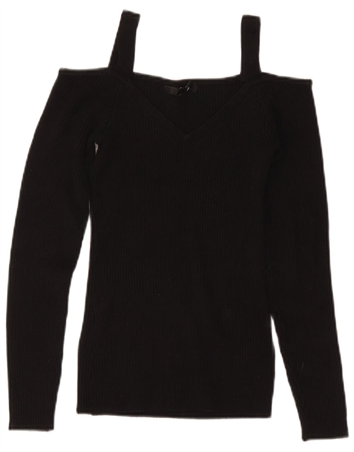 Guess ženska majica s otvorenim ramenima UK 8 Small Black Rayon