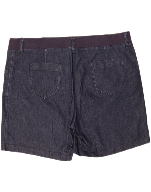 LEE Ženske jahače traper kratke hlače srednjeg rasta US 22 2XL W44 L7 tamnoplavi pamuk