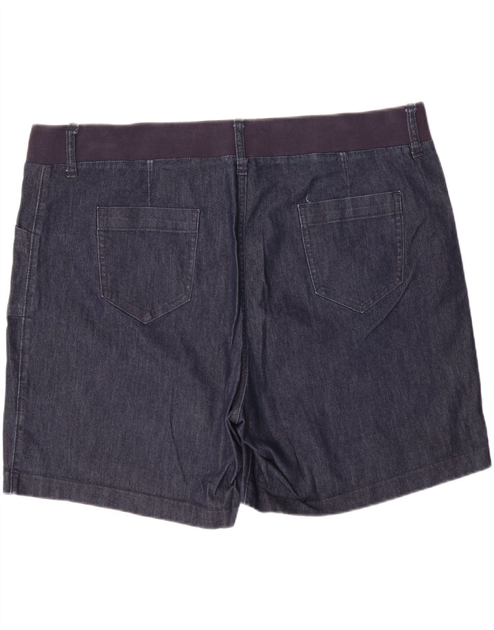 LEE Ženske jahače traper kratke hlače srednjeg rasta US 22 2XL W44 L7 tamnoplavi pamuk