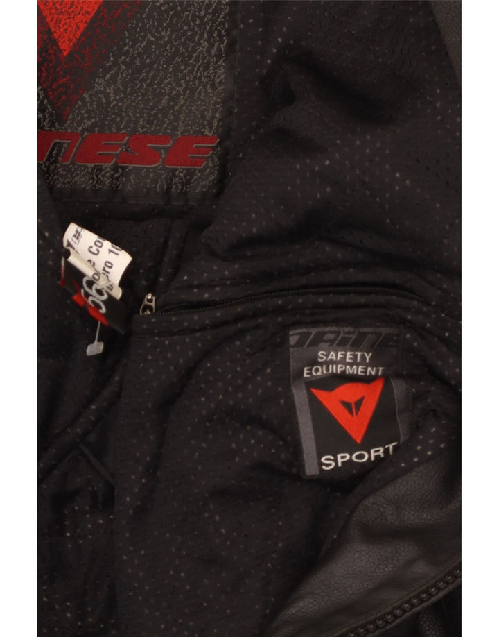 Dainese muška kožna trkaća jakna UK 40 velika crna boja