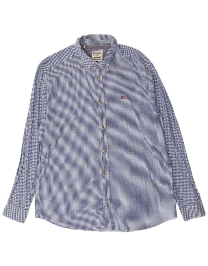 Wrangler muška košulja 2XL plavi karirani pamuk