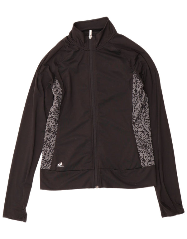 ADIDAS ženska gornja jakna trenirke UK 10 mali crni poliester u boji