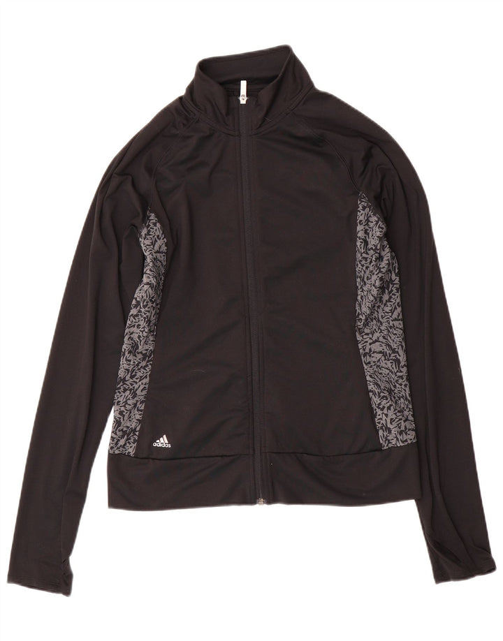 ADIDAS ženska gornja jakna trenirke UK 10 mali crni poliester u boji