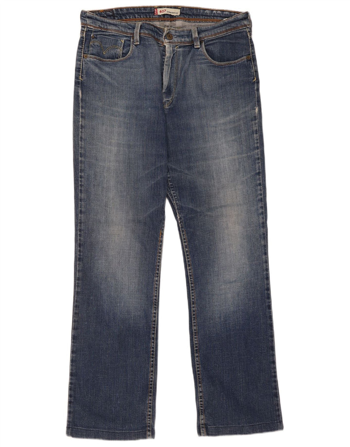 Levi's ženske 627 ravne traperice W34 L30 plavi pamuk