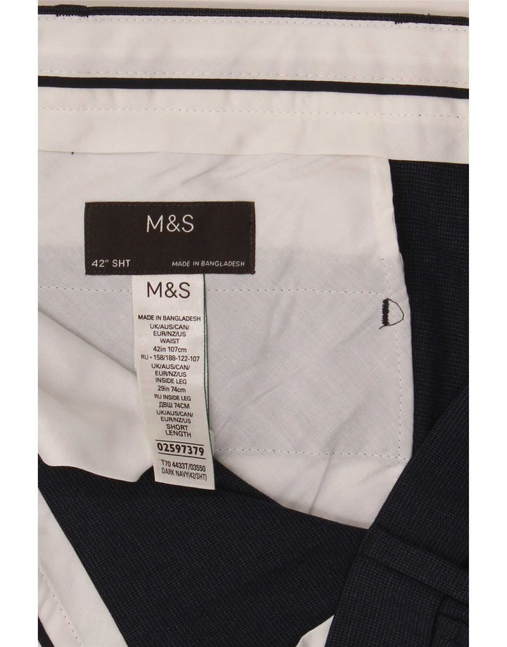 Marks & Spencer muške chino hlače W42 L29 tamnoplavi poliester