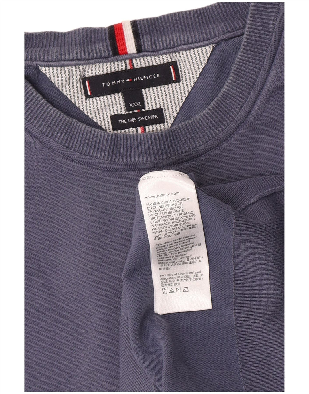 Tommy Hilfiger muški džemper od trenirke 3XL plavi pamuk