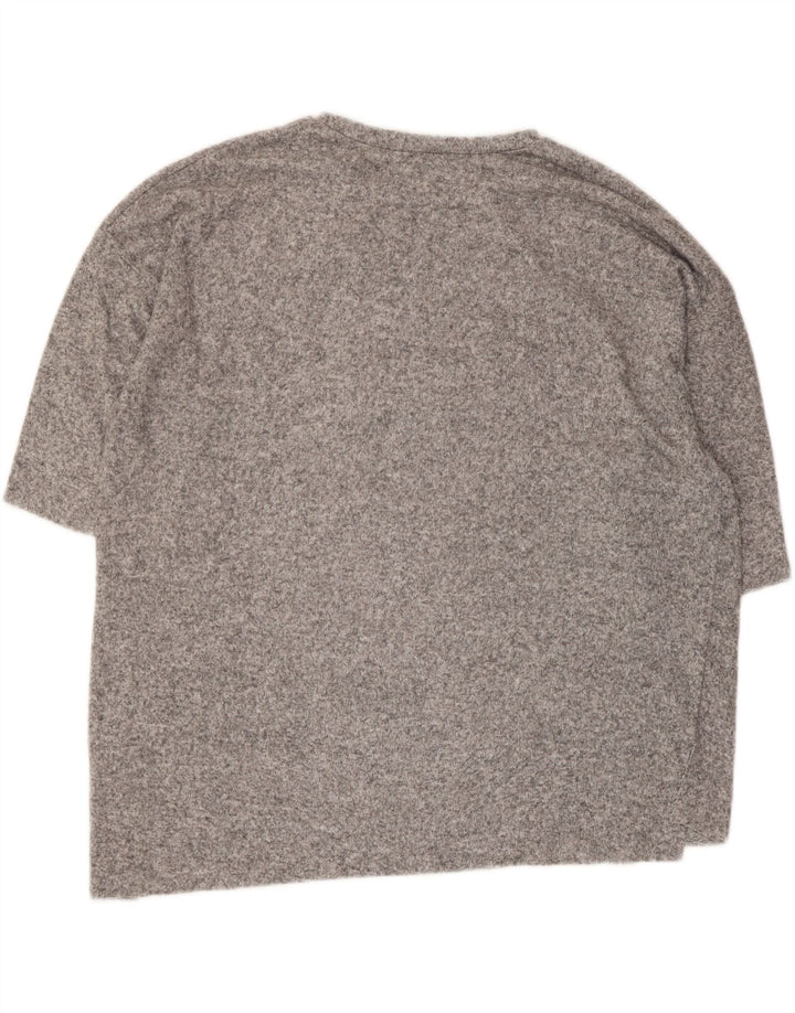 Zara ženska prevelika majica kratkih rukava UK 10 Small Grey Flected