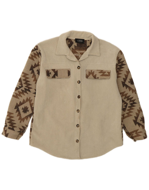 CIDER Ženska majica majica UK 14 srednje bež geometrijski poliester Aztec