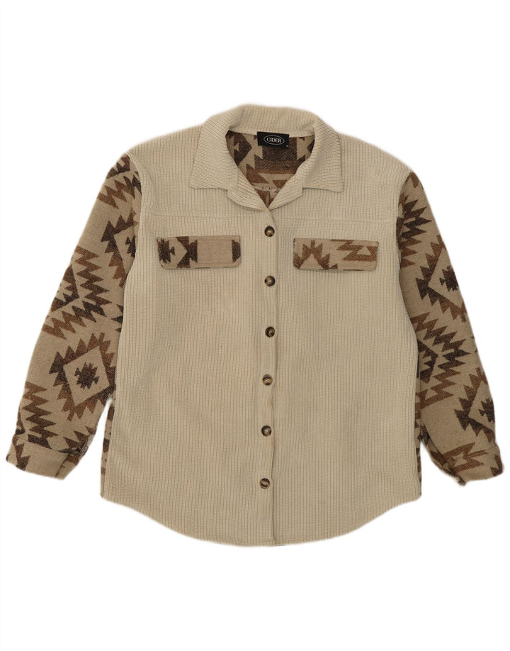 CIDER Ženska majica majica UK 14 srednje bež geometrijski poliester Aztec