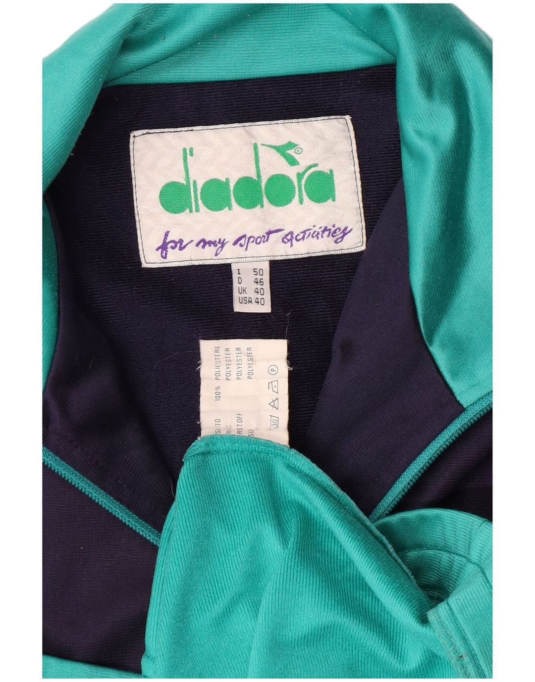 DIADORA Muška gornja jakna trenirke UK 40 srednje tirkizne boje