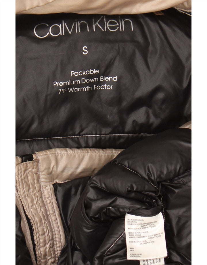 Calvin Klein ženska podstavljena jakna s kapuljačom UK 10 Small Beige Poliester