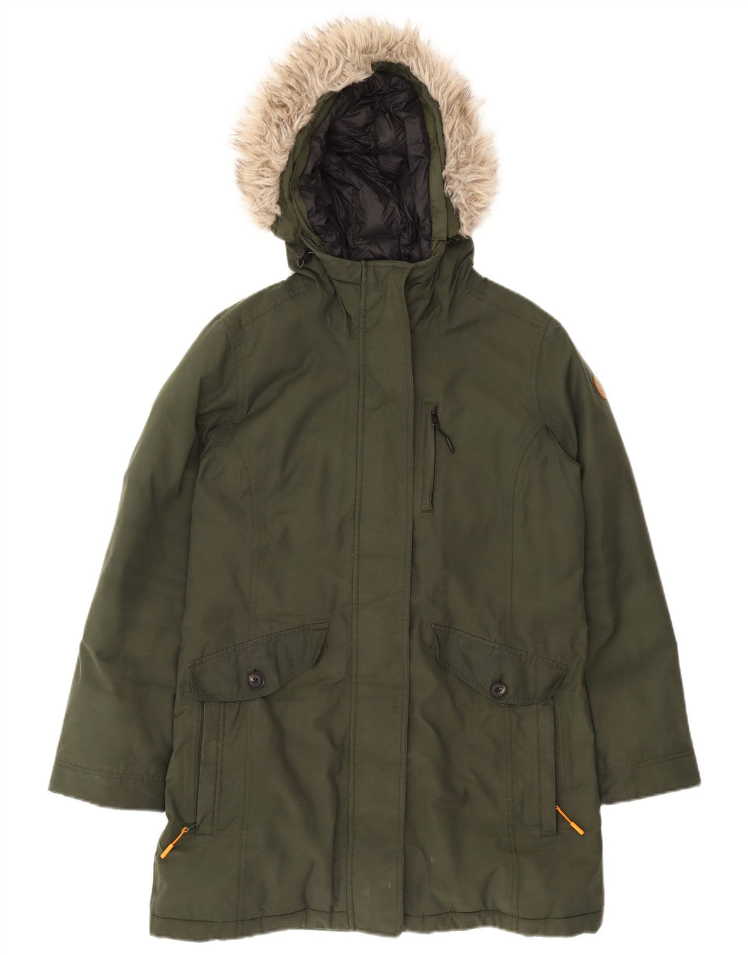 Timberland ženska parka jakna s kapuljačom UK 14 Srednje zeleni poliester