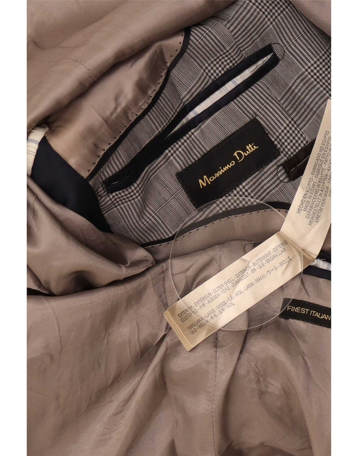 Massimo Dutti Muška jakna sako s 1 gumbom UK 38 Srednje siva Houndstooth