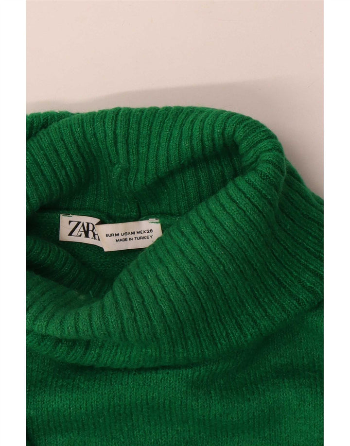 Zara ženski pulover s rol izrezom UK 14 Srednje zelena