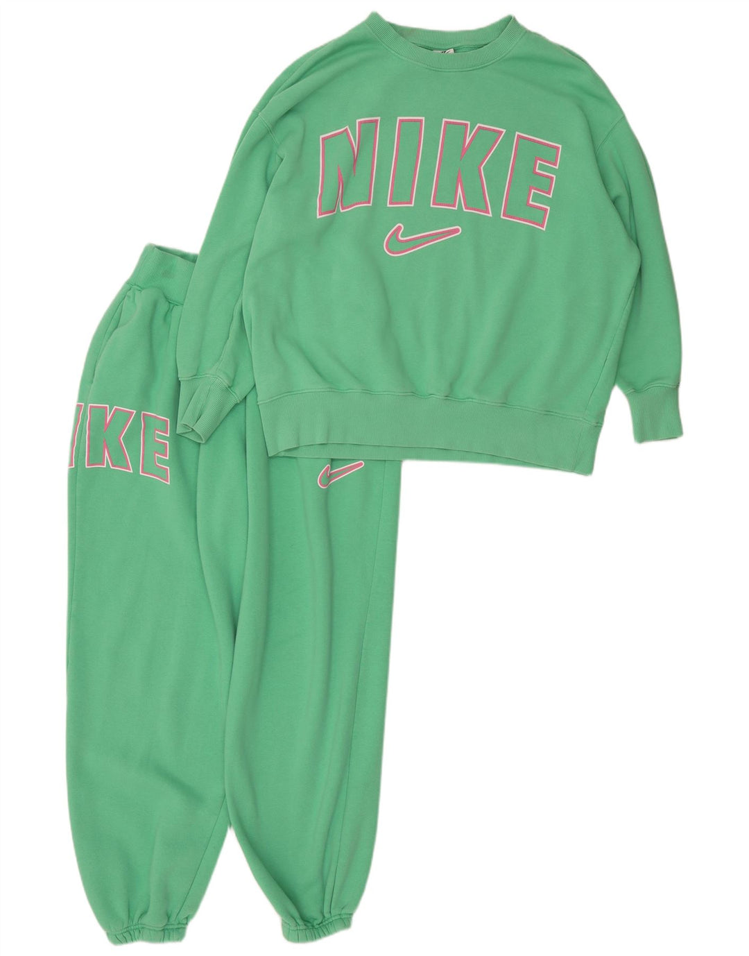Nike Ženska grafička prevelika trenirka UK 14 srednje zelene pamučne boje