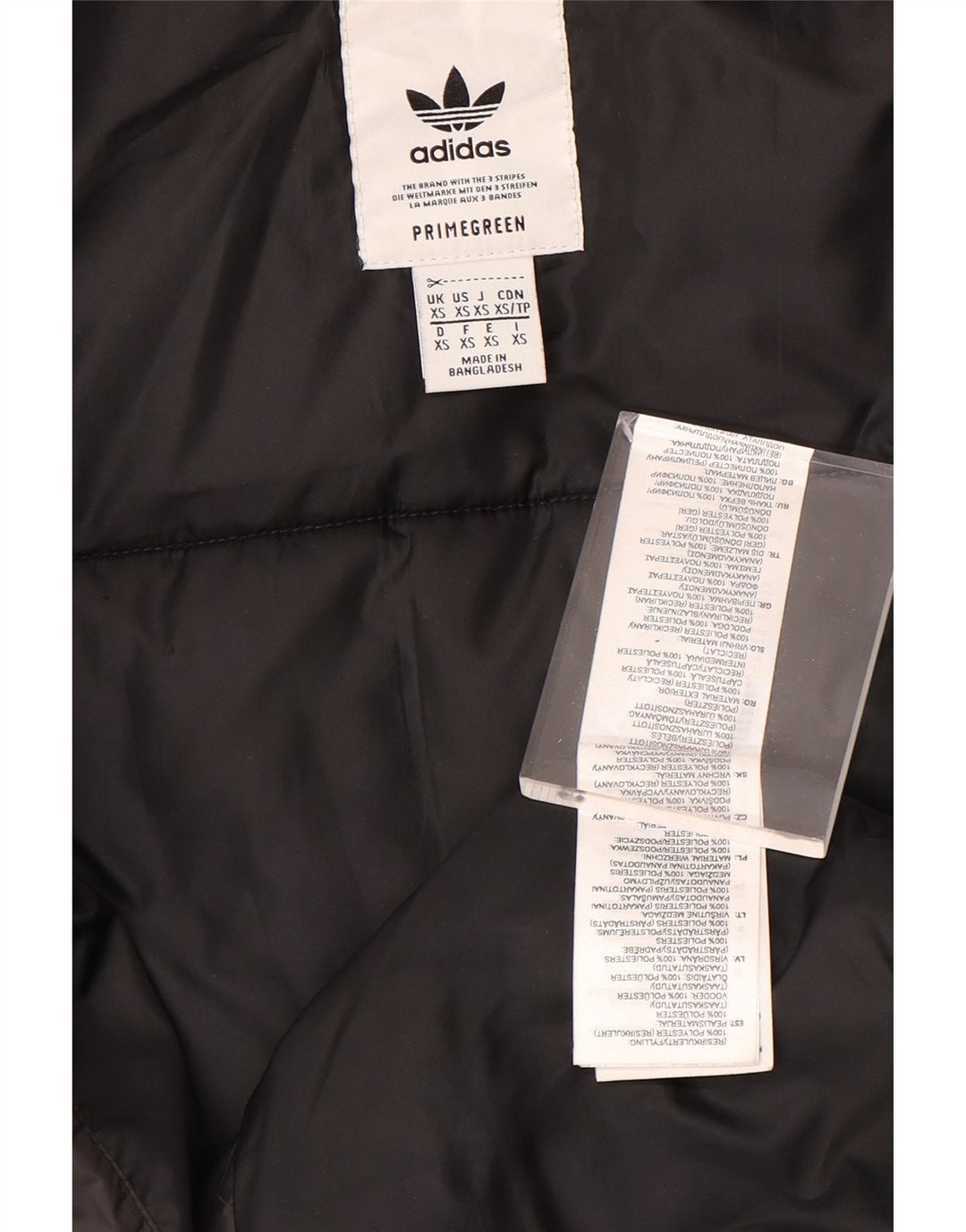 ADIDAS muška Primegreen podstavljena jakna UK 34 XS crni poliester