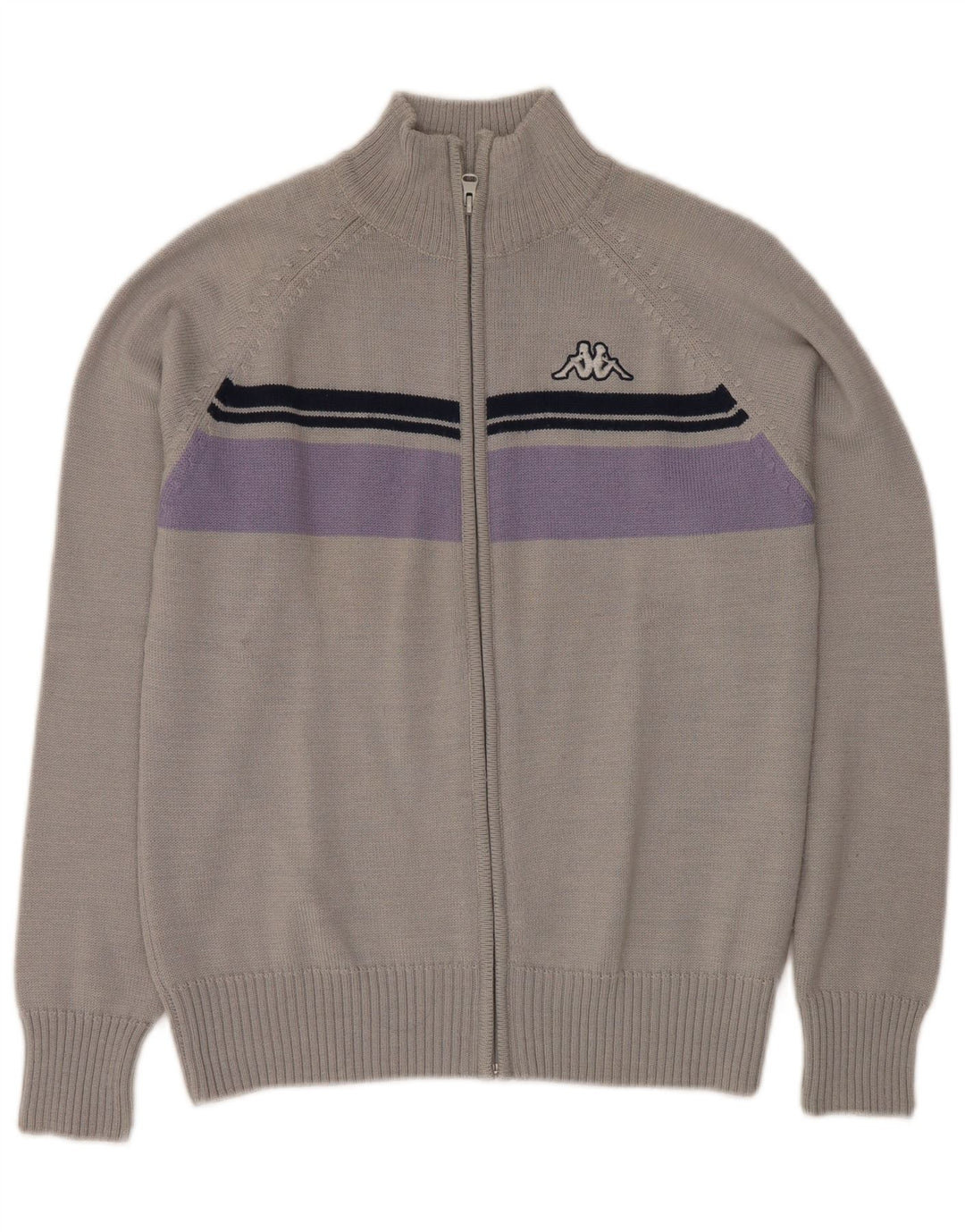 KAPPA ženski kardigan pulover UK 14 Srednje siva akrilna boja