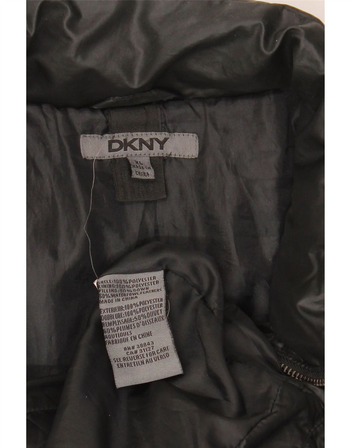 Dkny muška podstavljena jakna UK 42 XL crni poliester