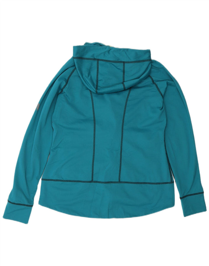 Eddie Bauer ženski pulover s kapuljačom na patentni zatvarač UK 16 veliki plavi poliester