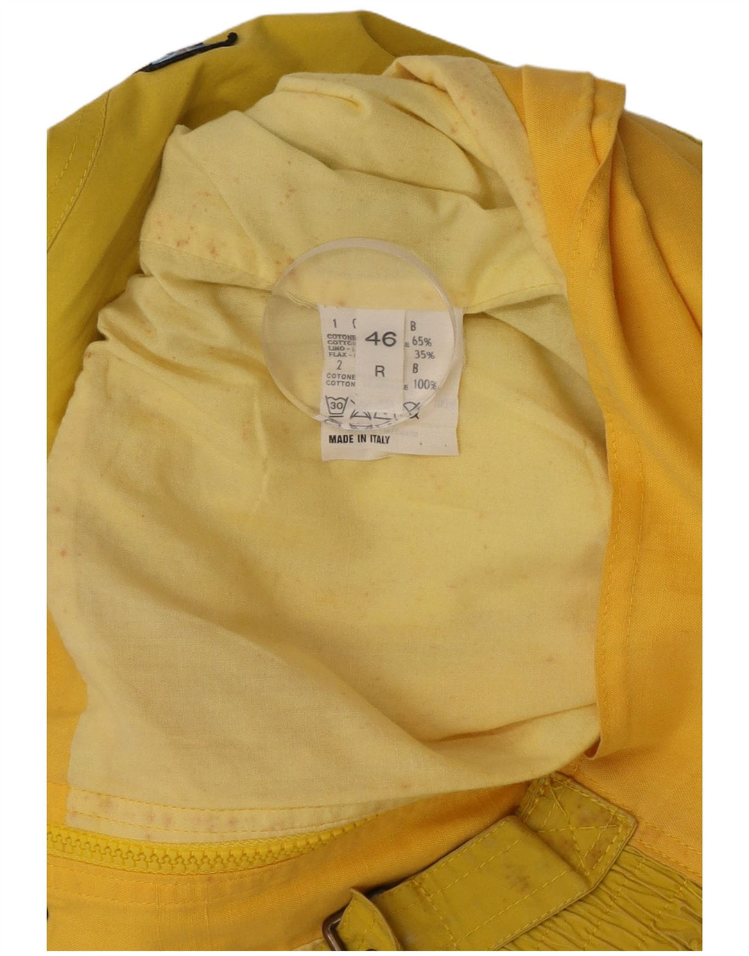 Vintage muška bomber jakna IT 46, mali žuti pamuk u blokovima boja