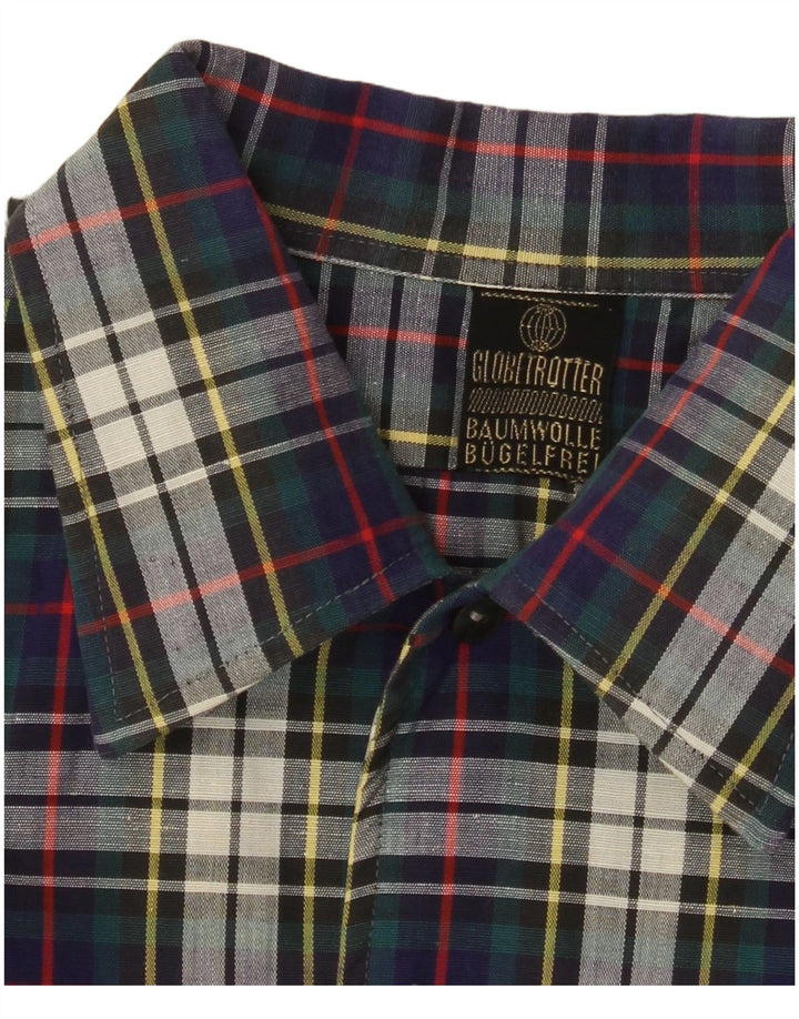 BUGELFREI Mens Flannel Shirt Large Multicoloured Check Cotton
