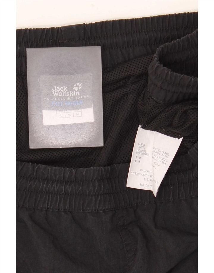 Jack Wolfskin muške kargo kratke hlače za plivanje veliki crni poliamid u boji