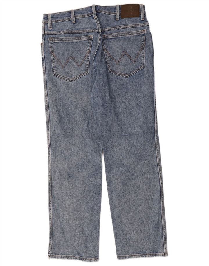 Wrangler muške obične ravne traperice W33 L30 plavi pamuk