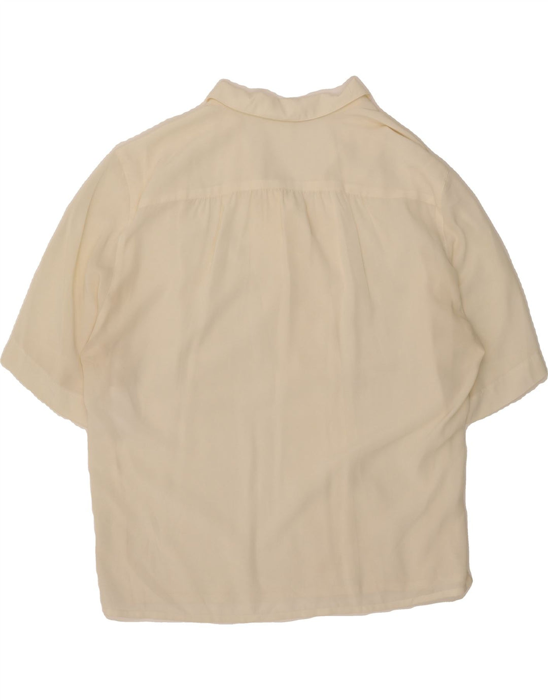 VINTAGE Womens Short Sleeve Shirt Blouse US 19 2XL White Polyester Vintage Vintage and Second-Hand Vintage from Messina Hembry 