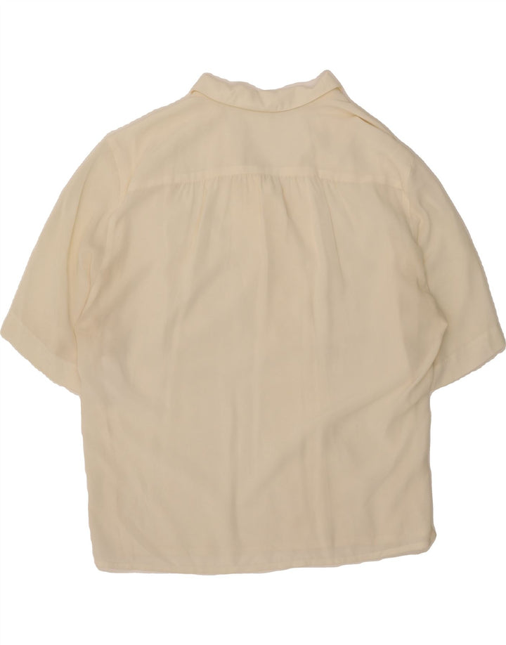 VINTAGE Womens Short Sleeve Shirt Blouse US 19 2XL White Polyester Vintage Vintage and Second-Hand Vintage from Messina Hembry 