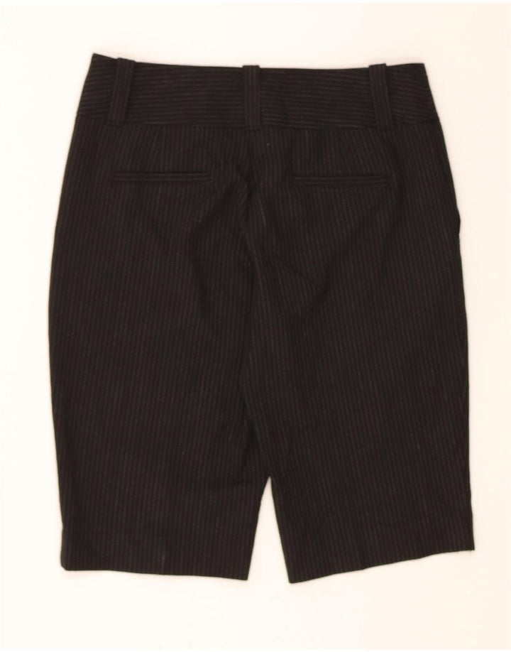 MICHAEL KORS Womens Bermuda Shorts US 2 XS W30  Black Pinstripe Polyester Vintage Michael Kors and Second-Hand Michael Kors from Messina Hembry 