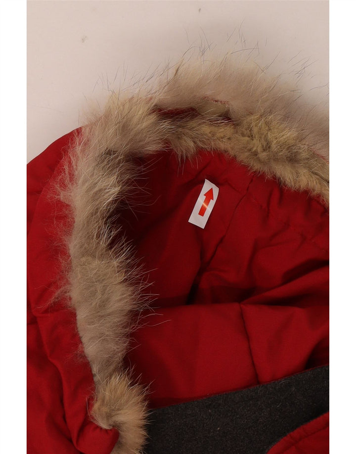 Woolrich ženska podstavljena jakna s kapuljačom UK 14 Srednje crveni najlon
