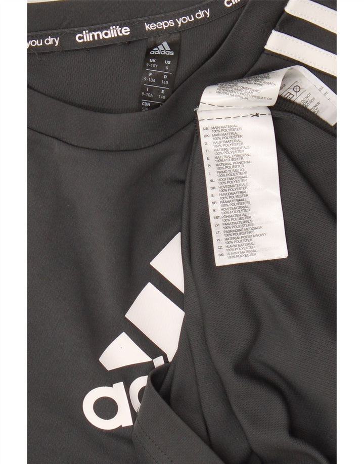 Adidas majica s grafičkim motivima za dječake 9-10 godina, siva poliester