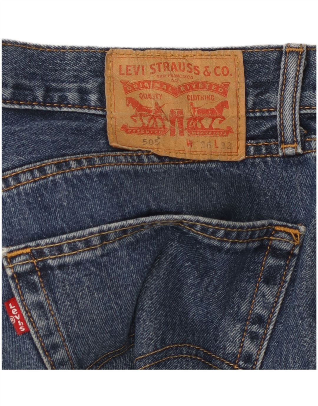 LEVI'S muške 505 ravne traperice W36 L32 Plava