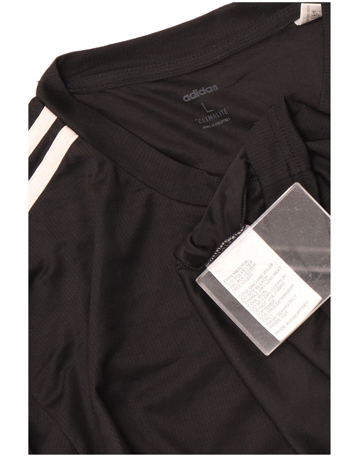 Adidas muška majica Climalite s dugim rukavima, veliki crni poliester