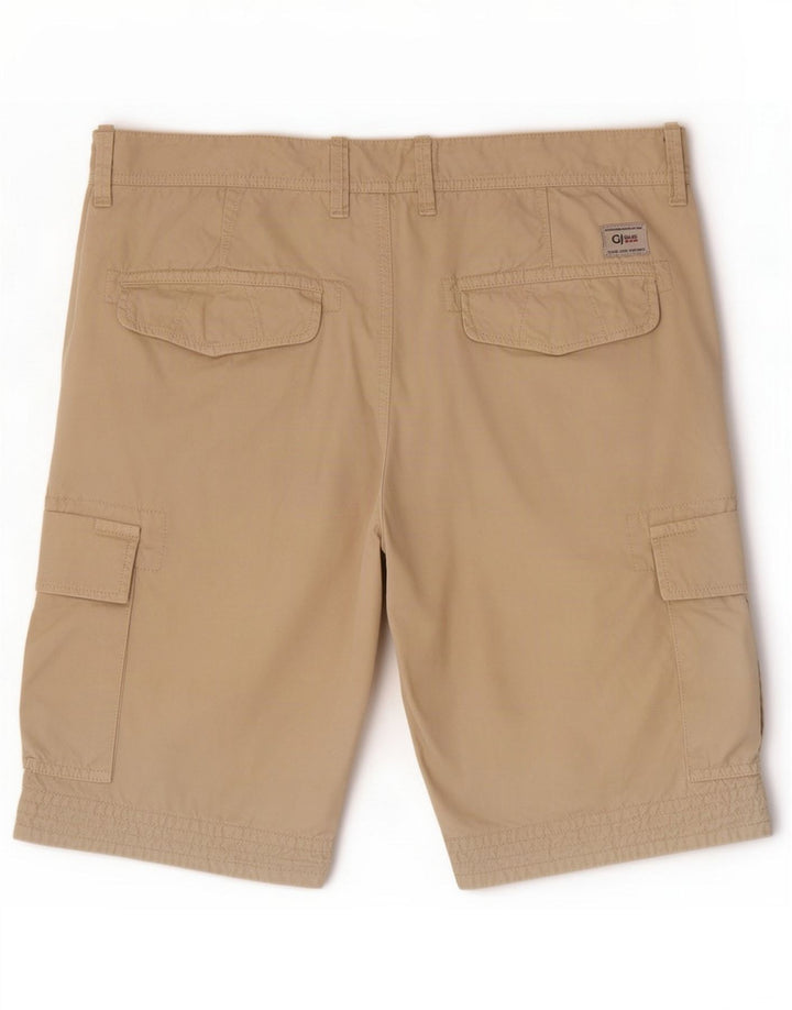 Gaudi Mens Regular Cargo Shorts Medium W31 Beige Cotton