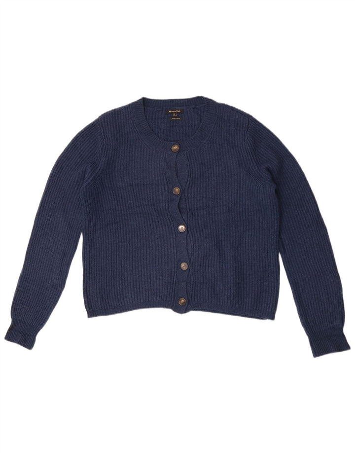 Massimo Dutti ženski kratki kardigan pulover UK 10 Mali tamnoplavi