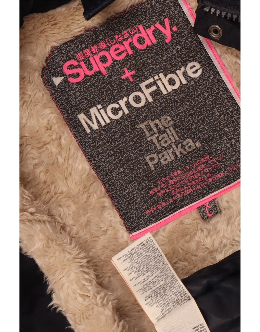 Superdry ženska jakna parka s kapuljačom UK 18 XL tamnoplavi poliester