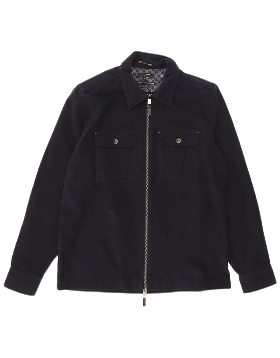 Ted Baker muška bomber jakna veličine 4, veliki tamnoplavi pamuk