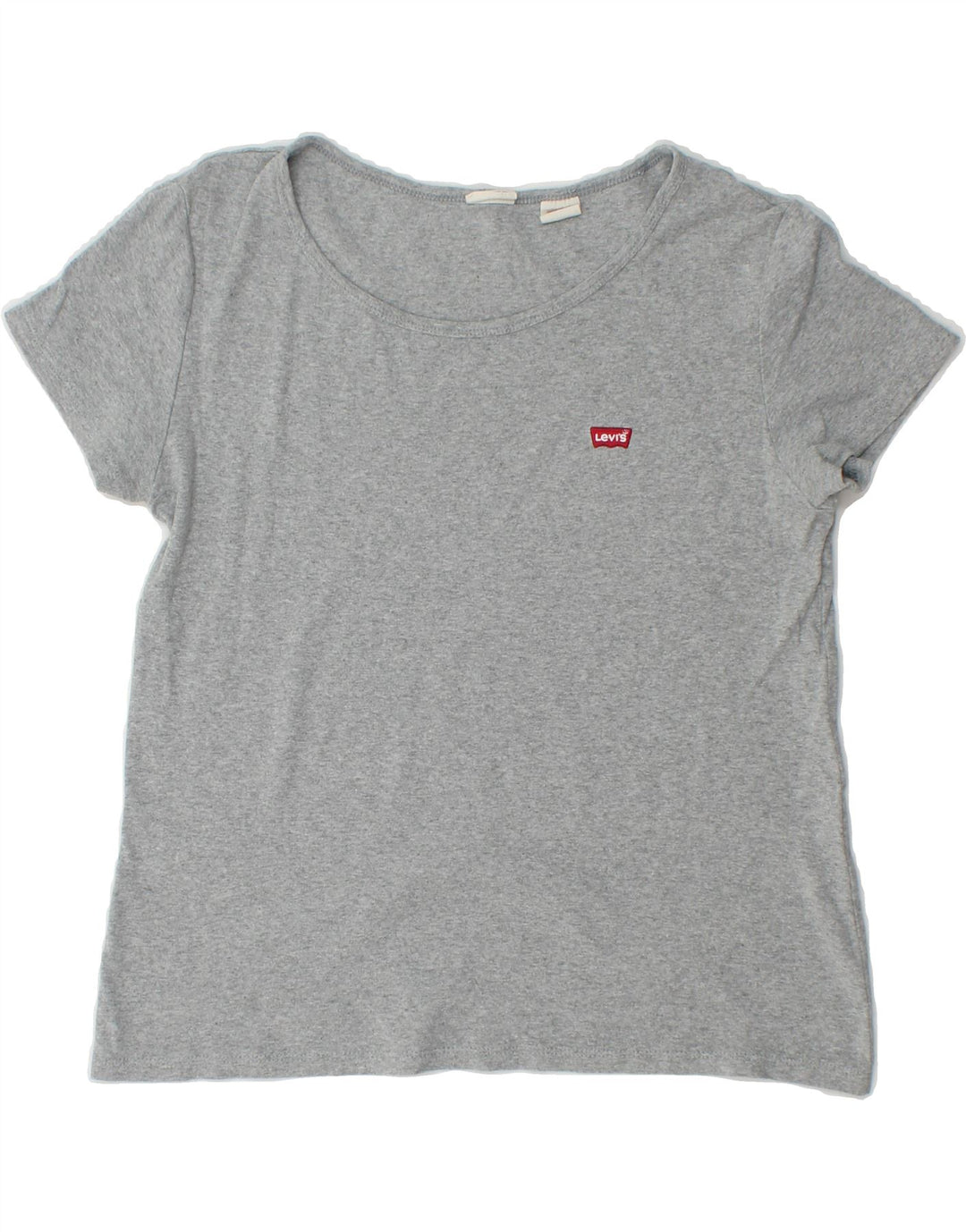 LEVI'S Womens T-Shirt Top UK 14 Large Grey Vintage Levi's and Second-Hand Levi's from Messina Hembry 