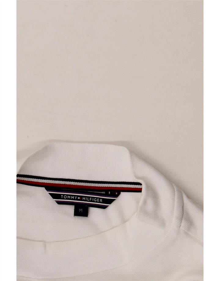 TOMMY HILFIGER Womens T-Shirt Top UK 14 Medium White Vintage Tommy Hilfiger and Second-Hand Tommy Hilfiger from Messina Hembry 
