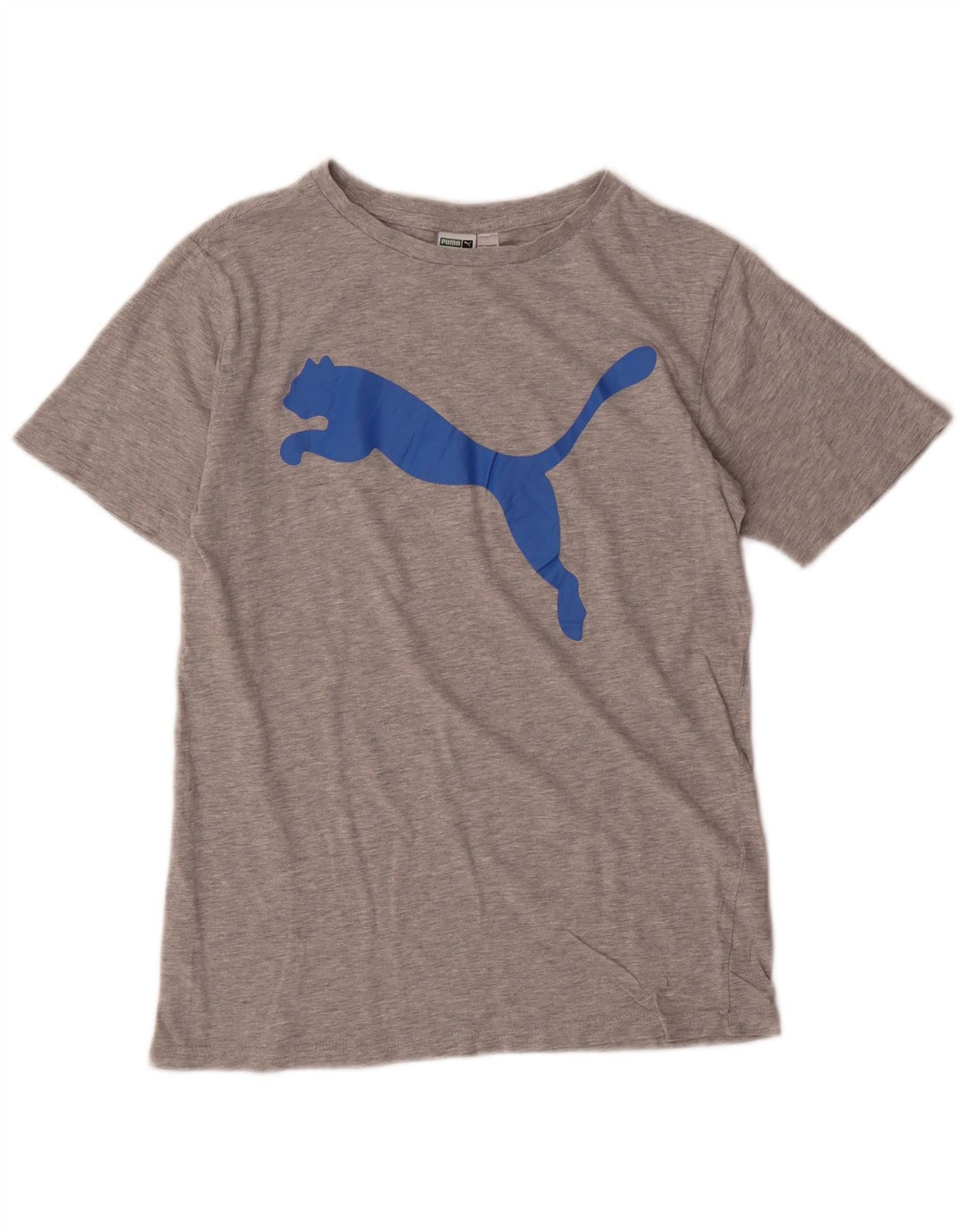 Puma Boys Graphic T-Shirt Top 15-16 Years XL Grey Flected