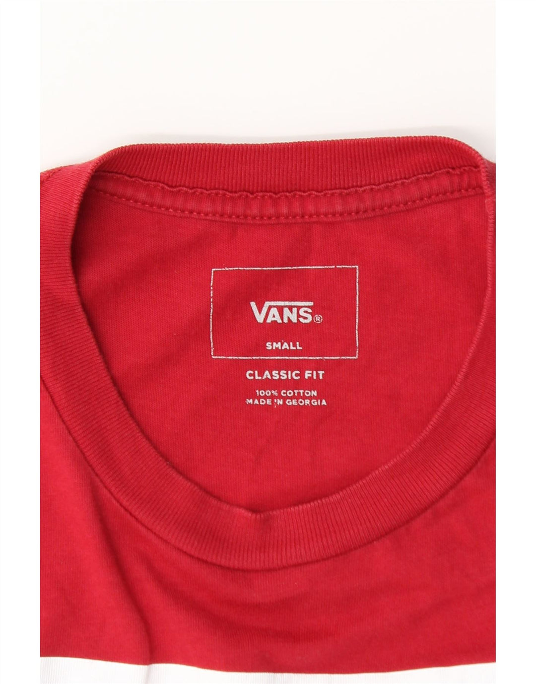 VANS muška klasična majica s dugim rukavima, crvenim pamukom