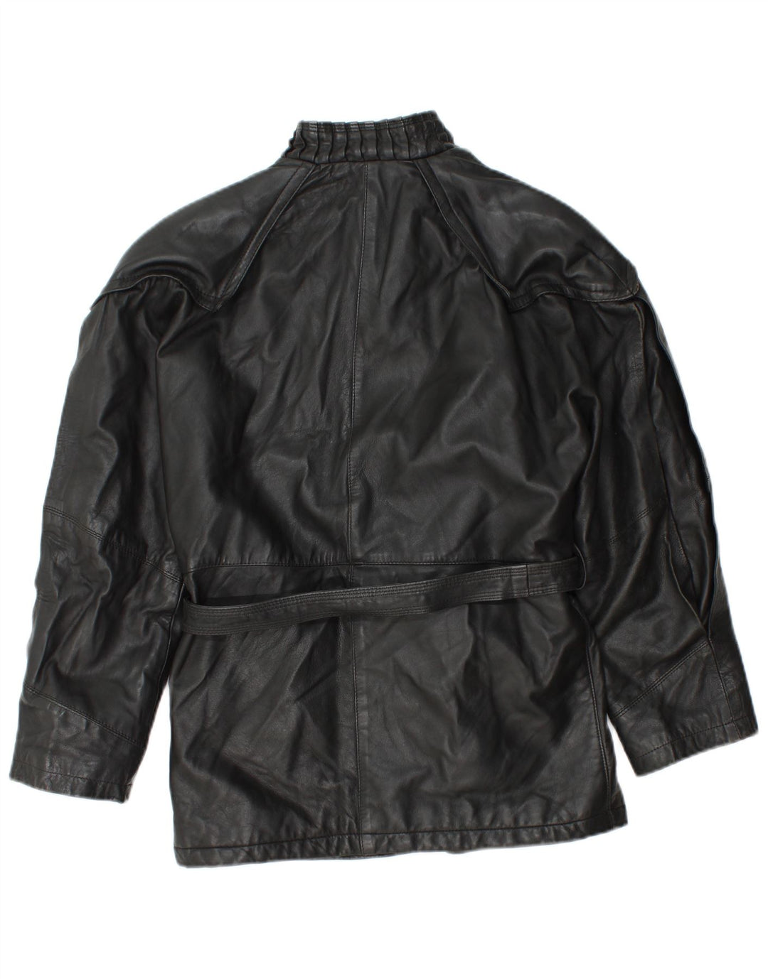 Vintage ženska kožna jakna UK 12 srednje crna