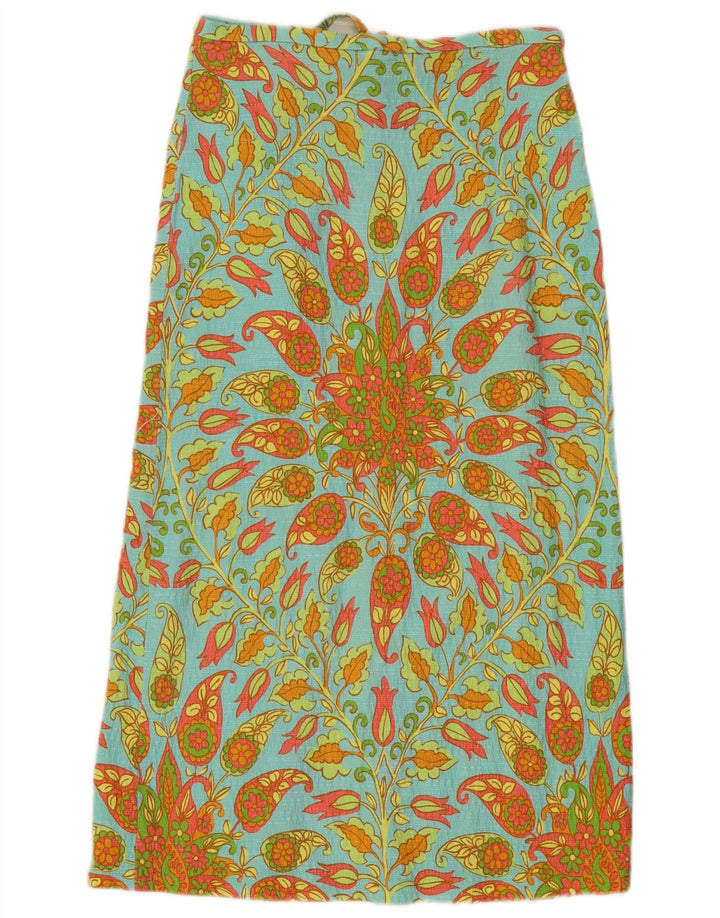 Zara ženska midi suknja srednje veličine W28 plava paisley boja
