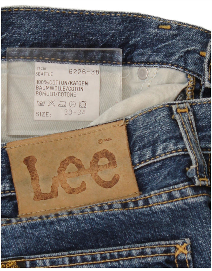 Lee Mens Seattle Straight Jeans W33 L31 Plavi pamuk
