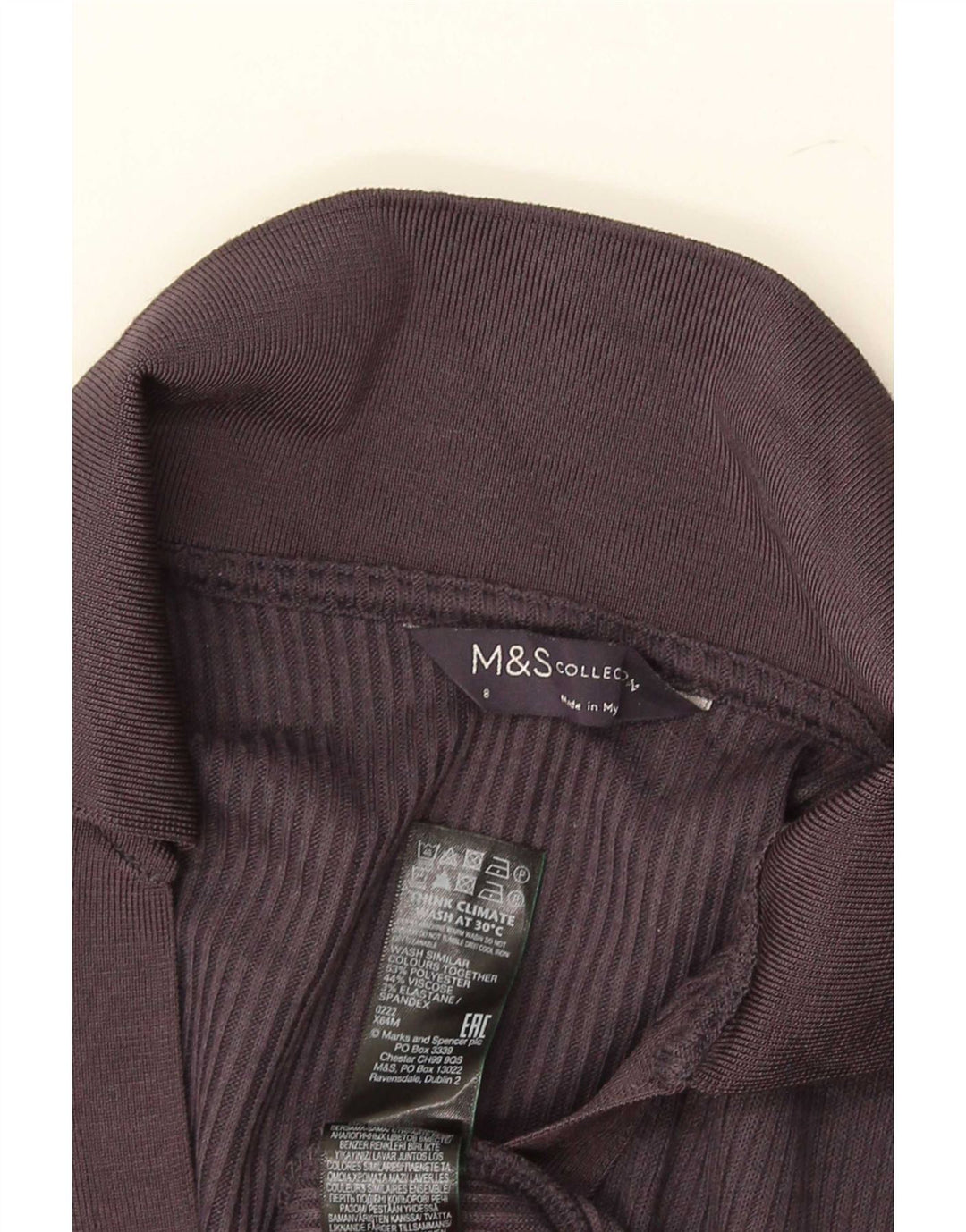 Marks & Spencer ženska polo majica dugih rukava Uk 8, mali sivi poliester
