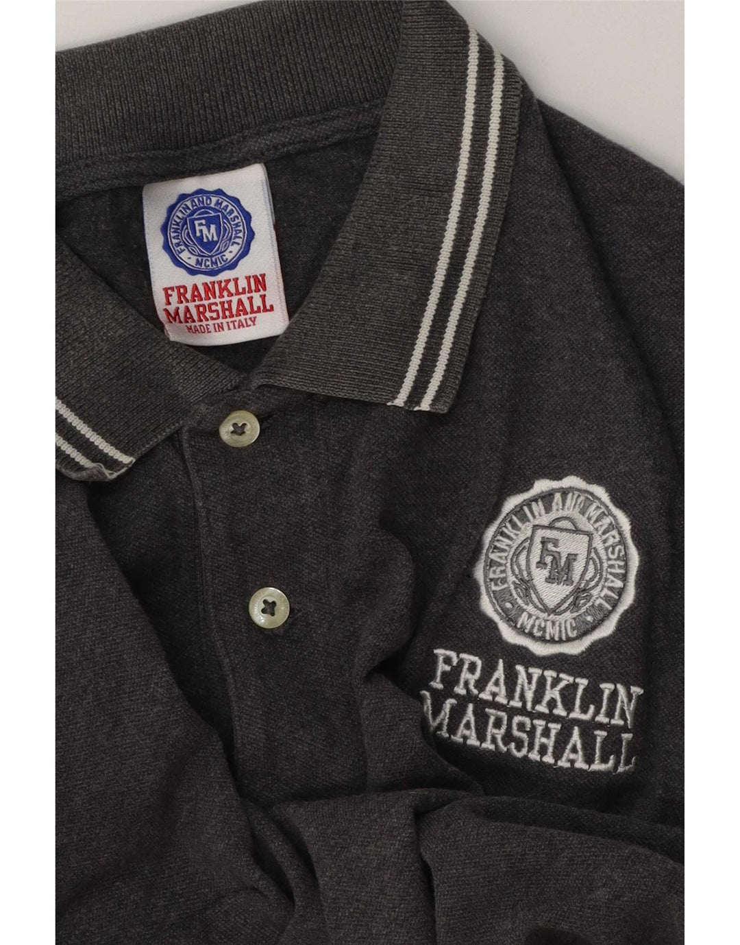 Franklin & Marshall muška grafička polo majica srednje sive boje