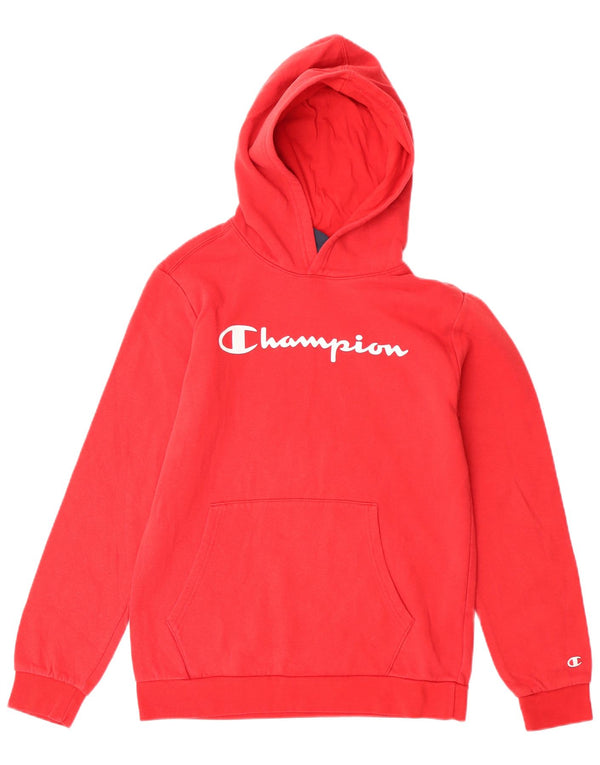 Champion Boys Graphic Hoodie Džemper 13-14 godina XL crveni pamuk