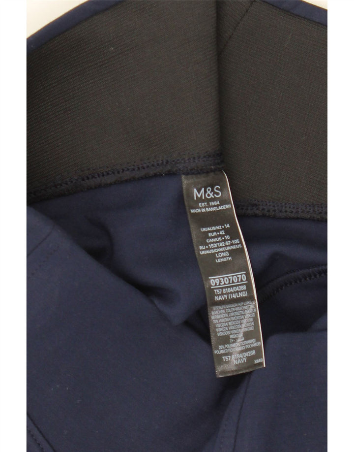 Marks & Spencer ženske tajice UK 14 Velike tamnoplave viskoze